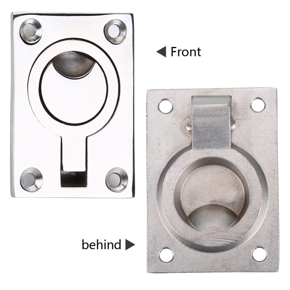 Reinforced Ring Handle Stainless Steel Flush Locker Flush Mount Boat Marine Hardware Boat