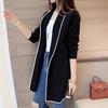 Women's Fashionable Mid-Length Cardigan: Versatile, Loose, Casual, Long-Sleeved Top for Spring & Autumn.