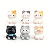 6pcs Small Size Decorative Cat Statues Resin Cat Ornaments Cute Kittens Decorations  Gift