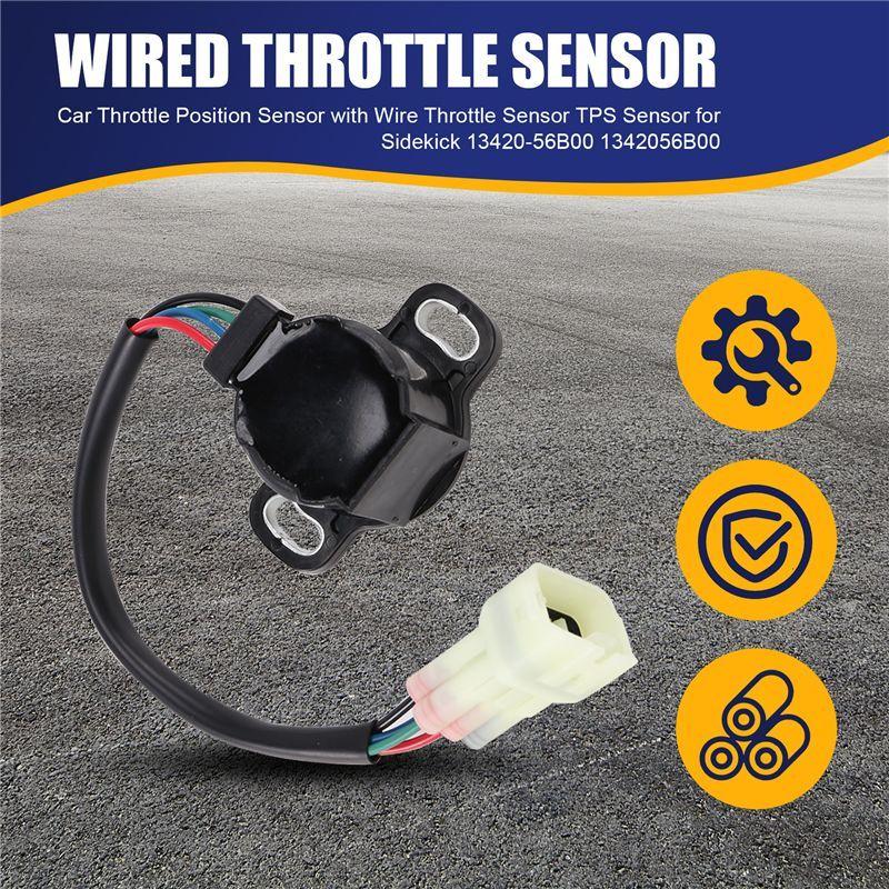 Car Throttle Position Sensor With Wire Throttle Sensor TPS Sensor For Sidekick 13420-56B00 1342056B00