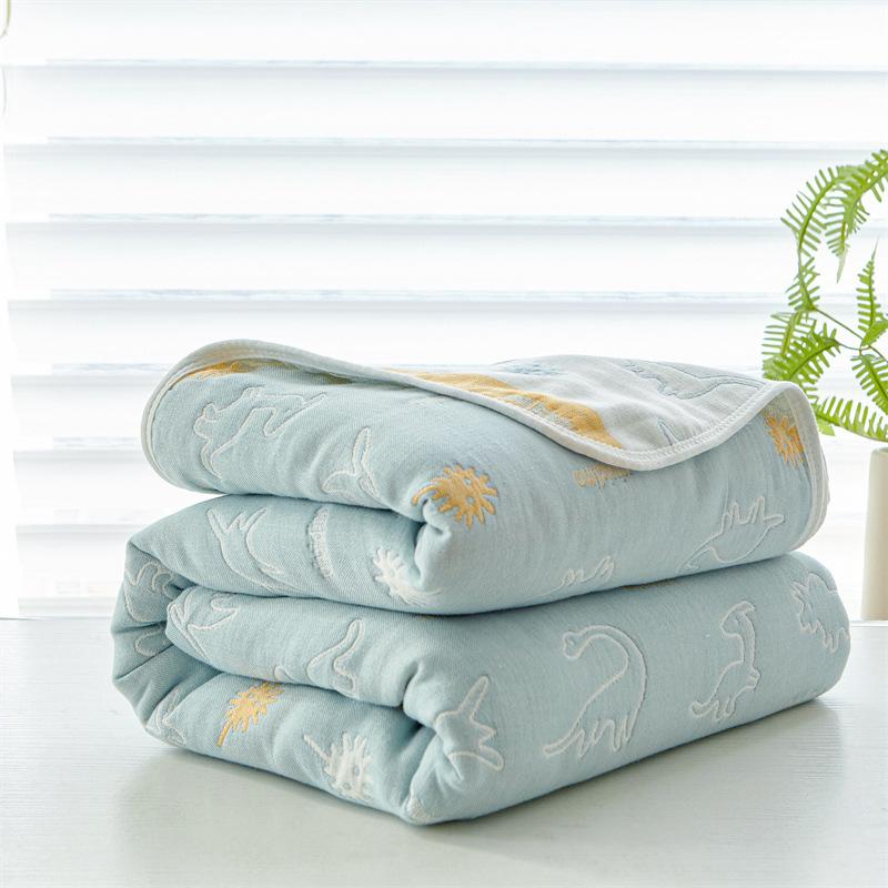 Six-layer Cotton Gauze Towel Quilt Single Double Throw Blanket Couch Autumn Winter Cover Quilt Kindergarten Kids Napping Small Cover Blanket
