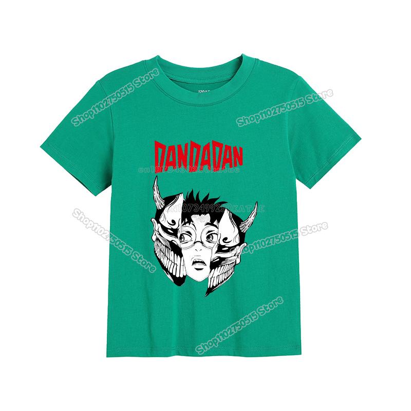 Dandadan Children T Shirt Boy Girl Summer Clothes Anime Movie Kids Short Sleeve Tee Shirt Cartoon Casuall Toddler Cotton Tops
