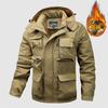 Spring and Autumn Removable Men's Casual Jacket Jacket Pocket Large Size Outdoor Loose Waterproof Windproof Thickened Jacket