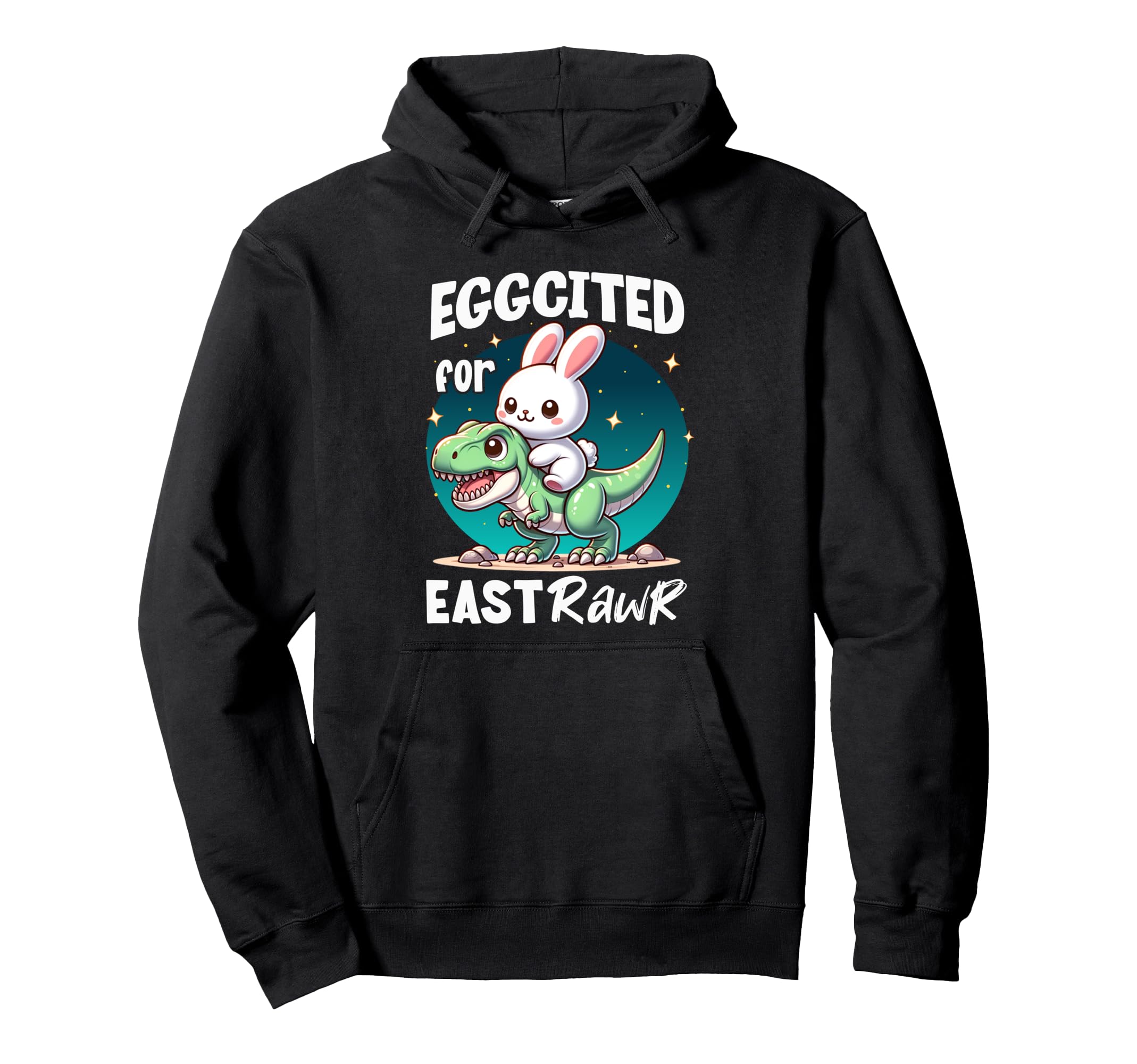 EastRAWR Easter Bunny T-Rex Dinosaur Egg Hoodie for Boys and Girls
