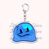 Hot Game Characters Keychain for Accessories Bag Firey Ruby Teardrop Flower Pin Coiny Price Tag Keyring Jewelry Fans Gamer Gifts