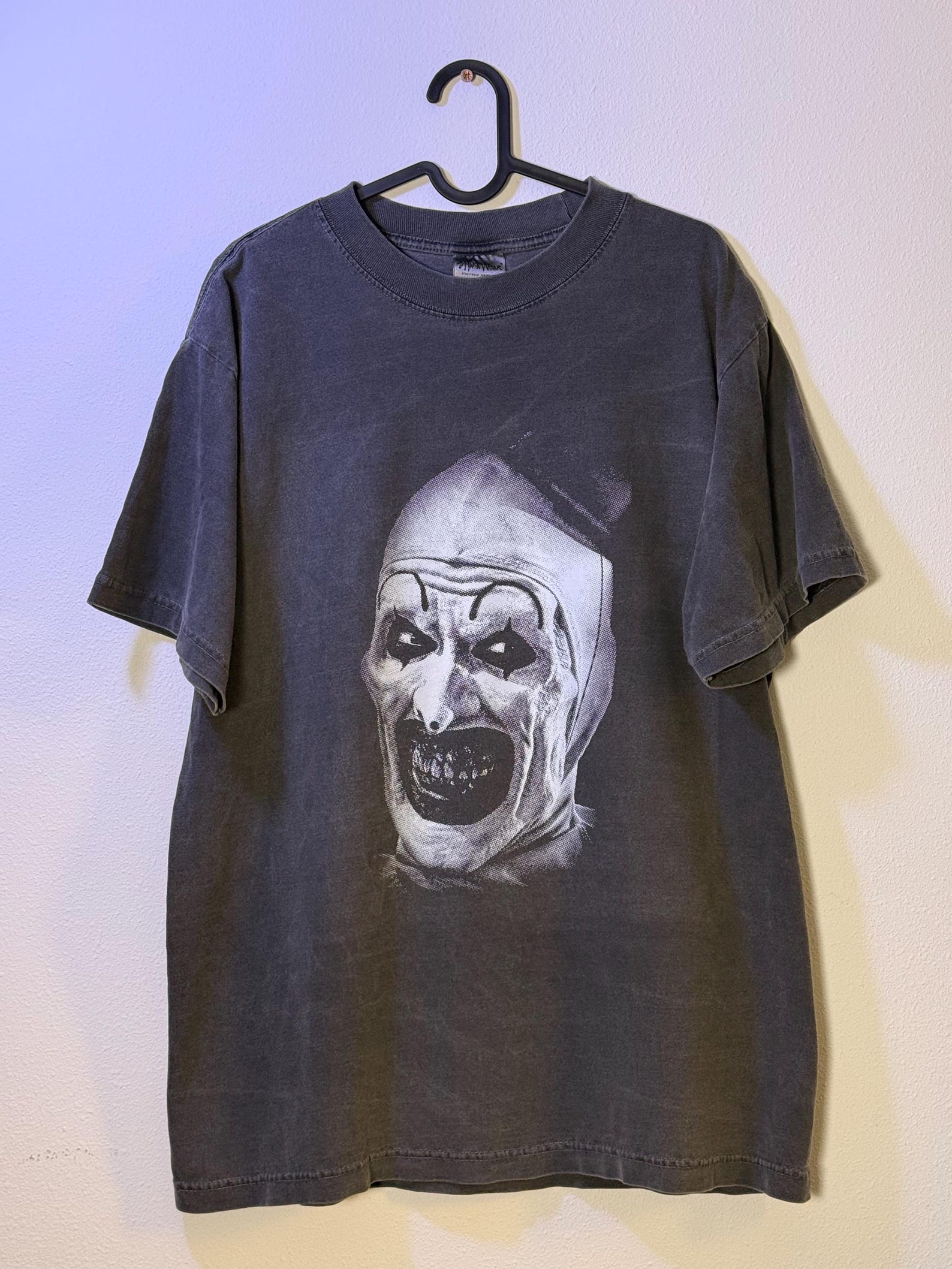 Terrifier Art the Clown Horror T-Shirt | Vintage Wash Graphic Tee | Scary Movie Streetwear XL