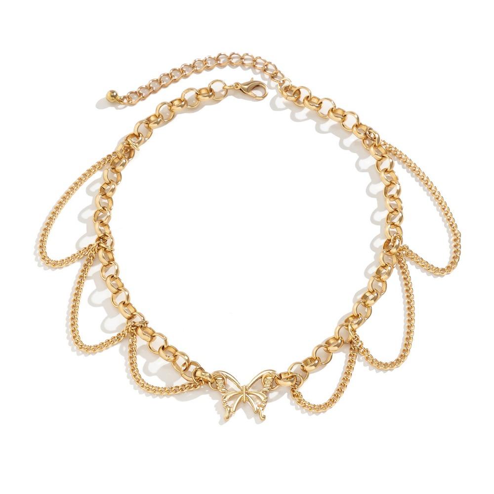 

Hollowed-out Butterfly Pendant Necklace French Tassel Choker Elegant Collarbone Chain Fashion Jewelry Gift for Women