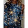 Autumn and Winter Ladies 3D Printed Long Sleeve T-Shirt Fashion Versatile Trend Breathable Casual