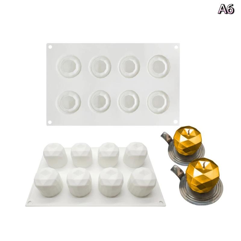 New Cherry Persimmon Pomegranate Strawberry Lemon Durian Fruit Series Cake Silicone Mold Baking Mousse Mould Cake Decoration