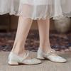 Fashion Low Heel Elegant Ladies Pumps Pearl Square Toe Women's Shoes Vacation on Offer Y2k High Quality Slip Spring Young Popular 39 Non