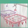 Colorful Circular Clip Hanger For Drying Children's Clothes And Delicates Plastic Material