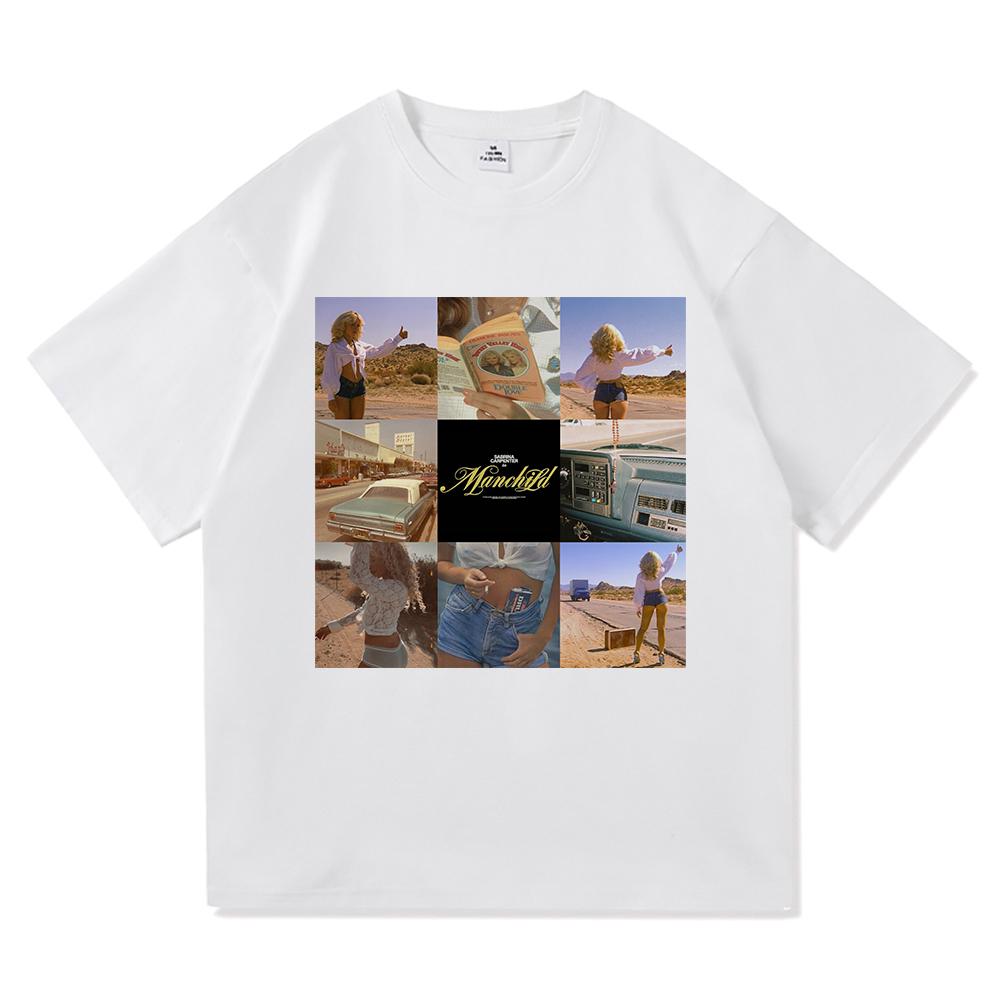 Sabrina Carpenter New Song Manchild TShirt 2025 Fashion Summer Men/women Clothing Retro Harajuku High Quality Clothes TShirts