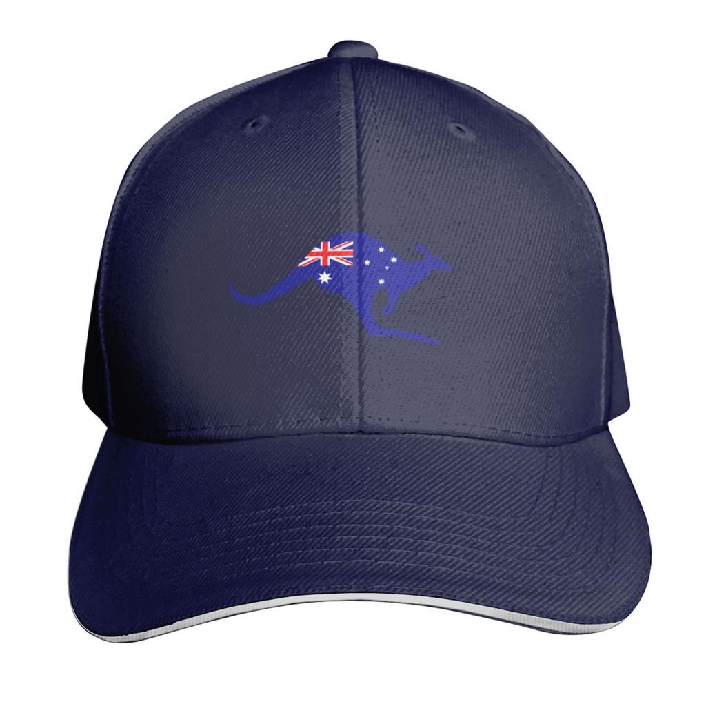 Australia Kangaroo Emblem Design Baseball Cap Quick Dry Performance Cotton Twill Breathable Contrast Two Tone Brim
