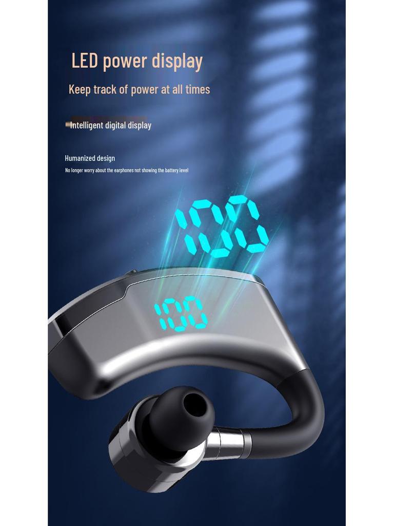V9 Wireless Bluetooth Earphones: Low Latency, Ear-hook Design, Long Battery Life, Ideal for Gaming, Business, Sports, and In-ear Use