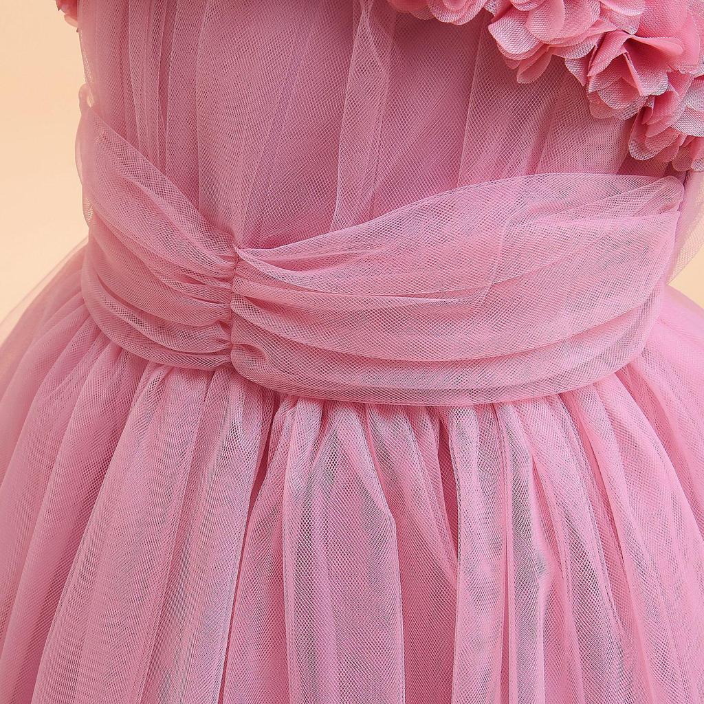 European Princess Style Formal Dress for Girls - Elegant Birthday and Show Long Gown