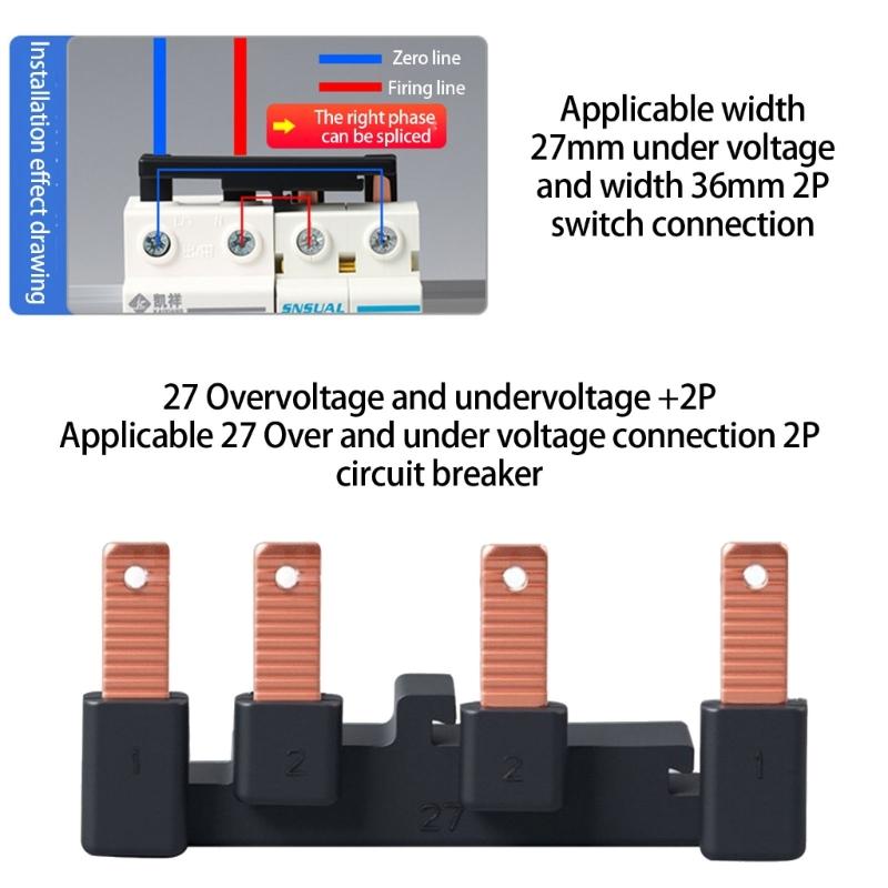 Circuit Breaker Bussbar Power Distribution Block Connectors Copper Busbar Connection Breaker Combing Terminals Enduring