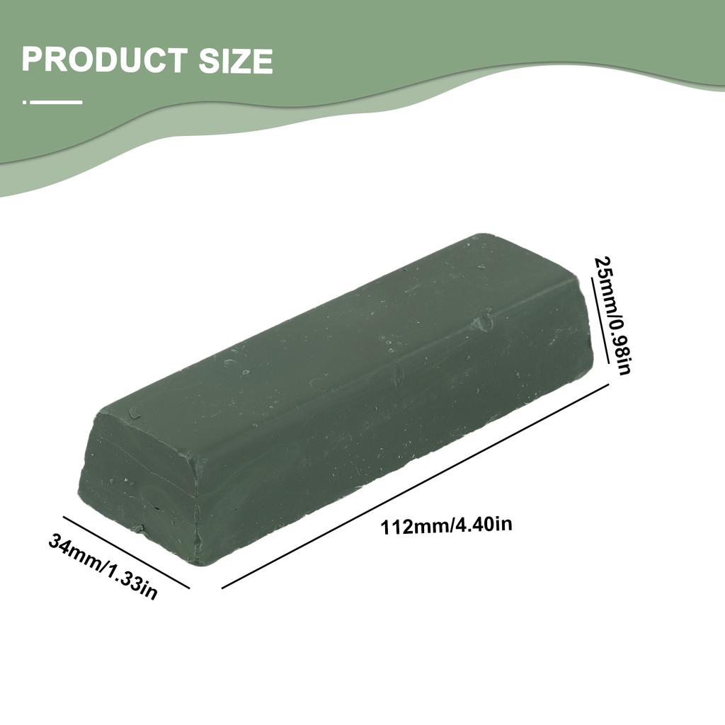 1pcs 112x34x25mm Green Polishing Paste Abrasive Paste Metals Polishing Wax Paste Polishing Compound Abrasive Paste