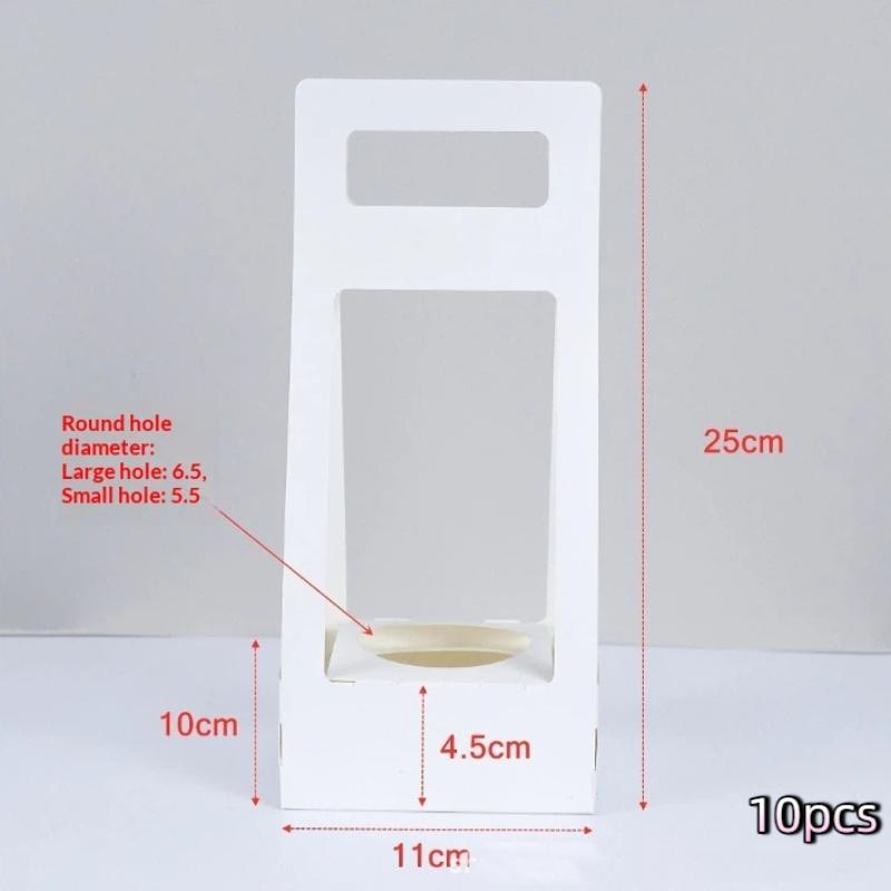 

10Pcs Reusable Shopping Bags Paper Bag Flower Bouquet Bag Gift Bags Packaging Boxs Wedding Birthday Party Favor Storage Bags белый