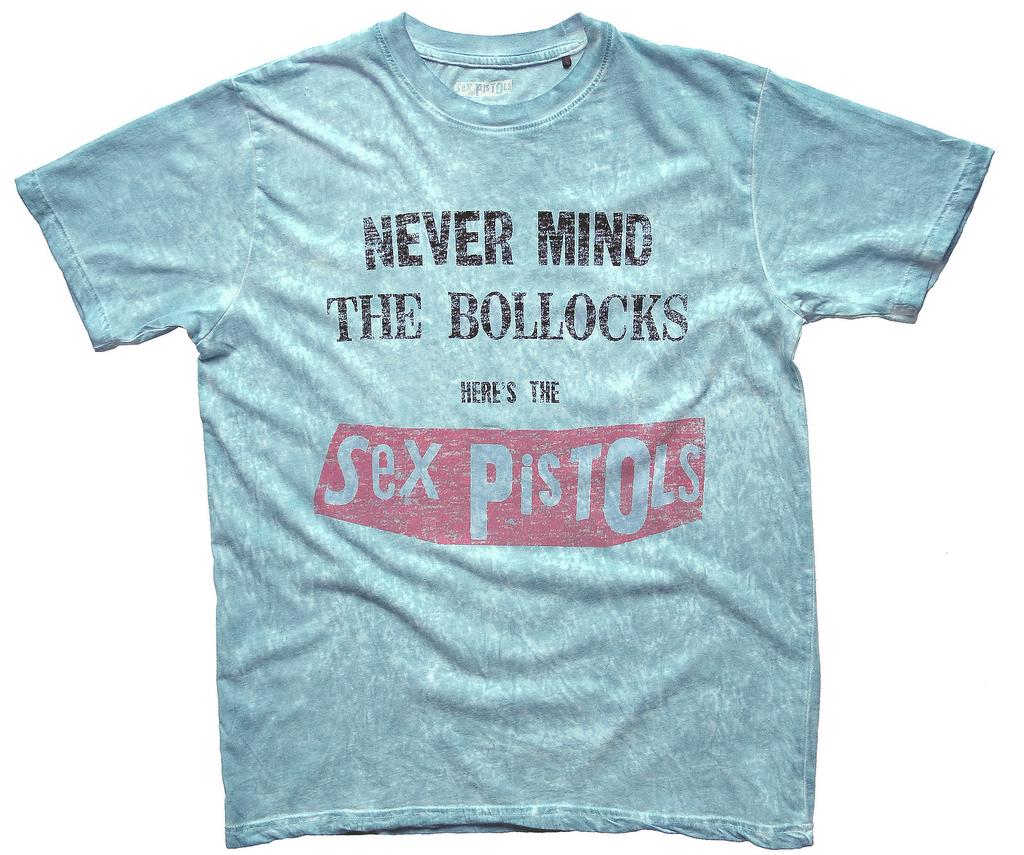 Sex Pistols T Shirt Never Mind The Bollocks Blue Dip Dye New Official