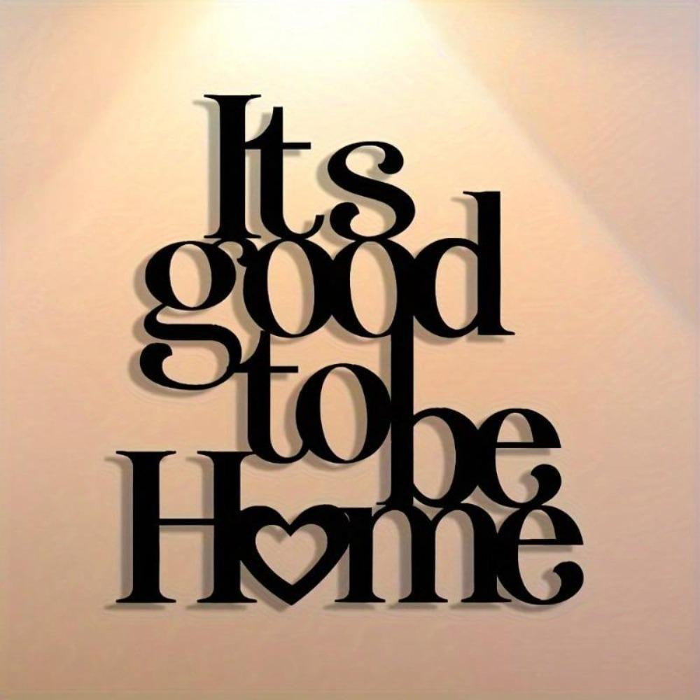 Metal Wall Art Vintage Farmhouse Decor Detachable Elegant Script Home Sign Gift for Living Room Kitchen Bedroom