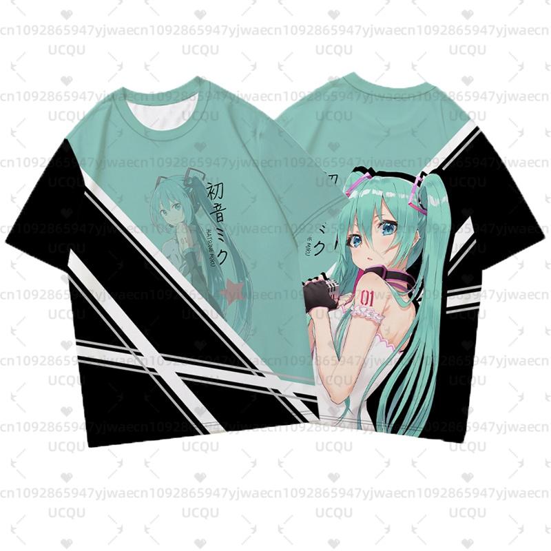 3D Printed Women's Short Sleeve T-shirt Summer Fashionable Casual Cute Hatsune Miku Hot Anime Fans T-shirt