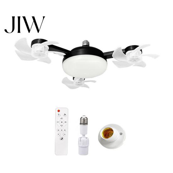 Living Room Ventilation Light 3/4/5 Blade Ceiling Fan with & Remote Control, 2-in-1 Silent LED Drone Energy Saving Foldable Blades, 3-Speed