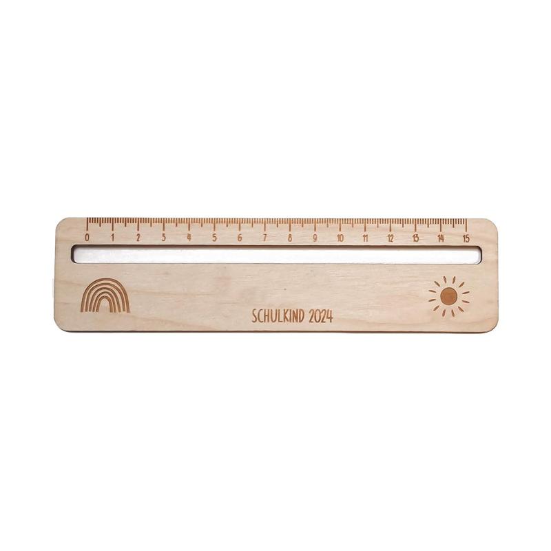 Creative Student Wooden Hollow Ruler Children'S Stationery Measuring Tool School Stationery Gift Reading Strips Drawing Ruler