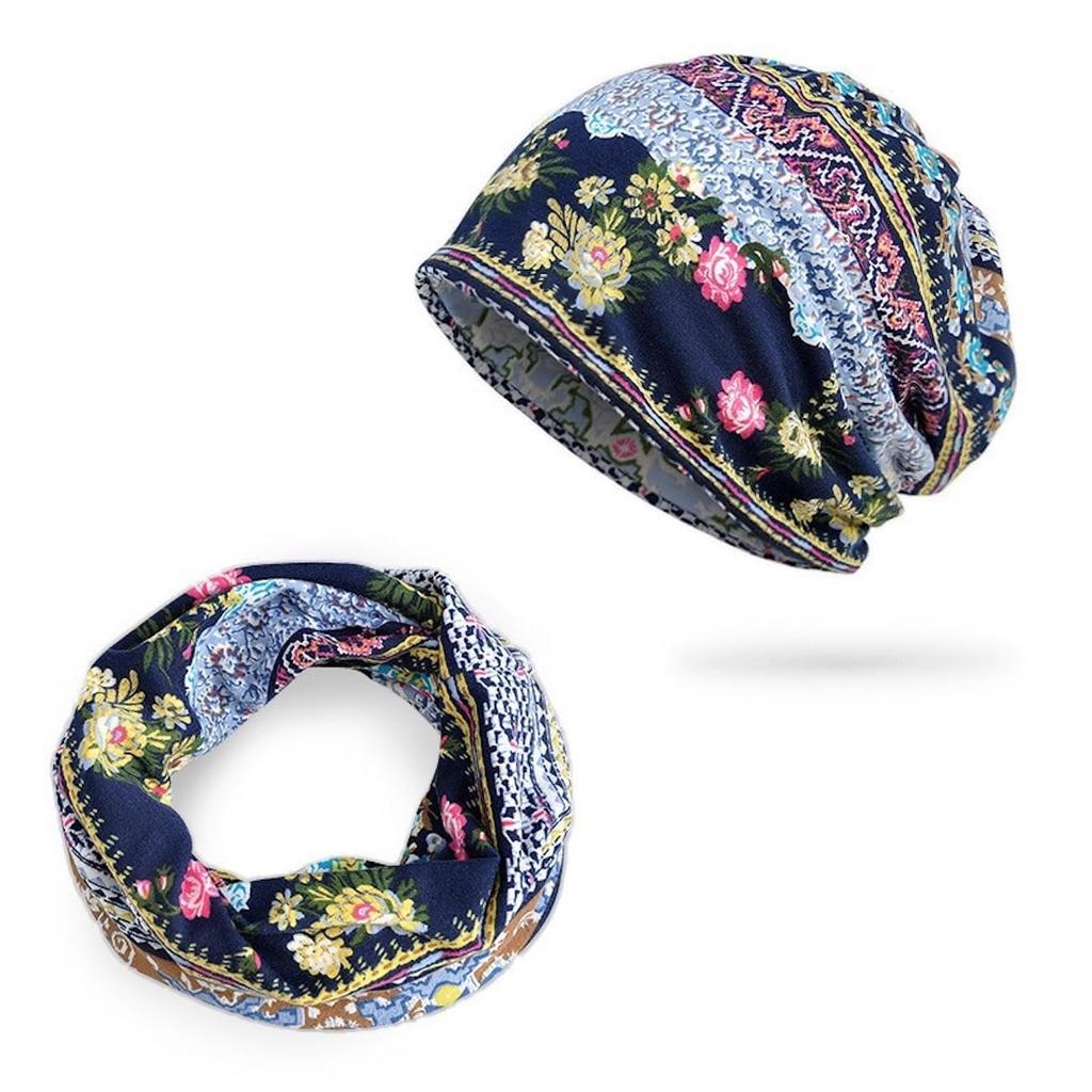 Knit Hat for Can Be Worn Tied Medical Care Ethnic Watch Knit Cap for Care UV Newsboy Knit Neck Winter [Electric Circus] Cap, Women, Up, Cap, Cap, Cap,