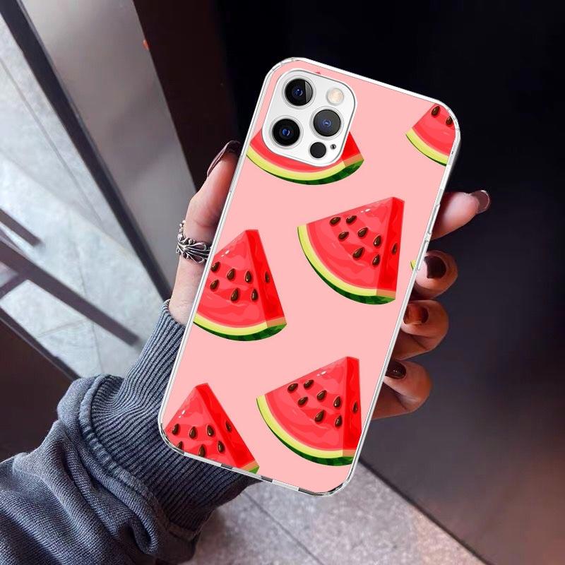 

Watermelon Summer Fruit Phone Case For iPhone 17 Air 16 15 Pro Max 14 Plus 13 Mini 12 11 Cover 7 8 SE Silicone Shell Print Funda iPhone 15 Pro