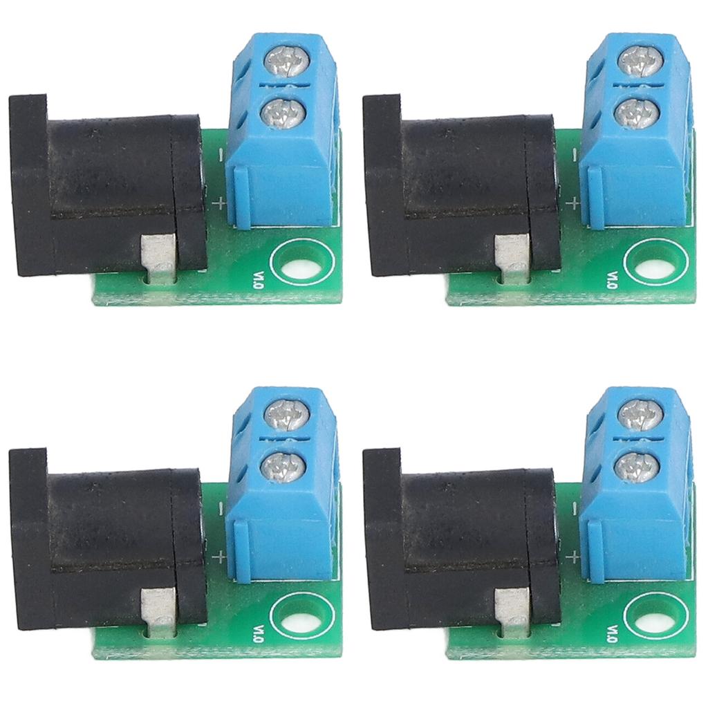 4 Stück DC-Stecker 5,5x2,1mm auf 2P 5,08mm Netzteilplatine Kompatibel mit 5,5x2,5mm Anschluss
