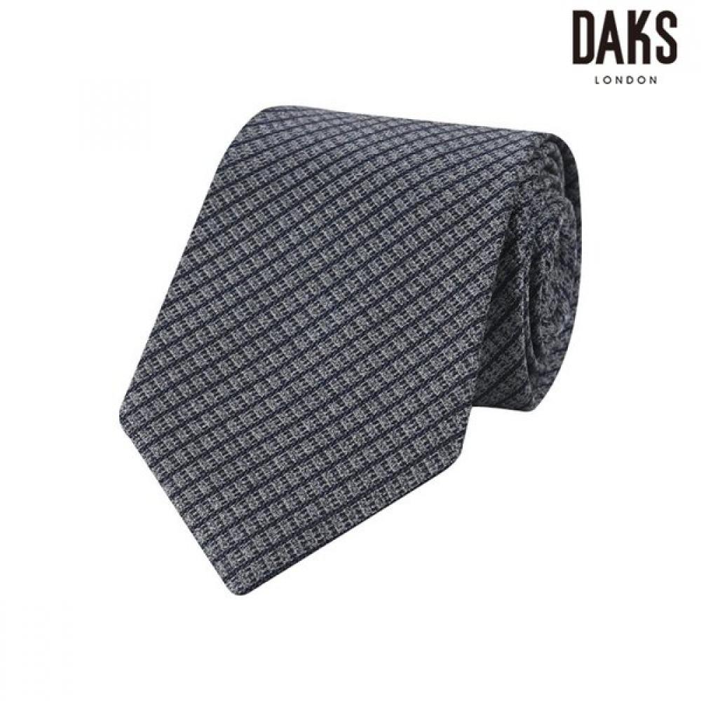 DakS Men S Grey Silk Blend Mini Check Tie  Dmg1acf1279g1 Grey/000