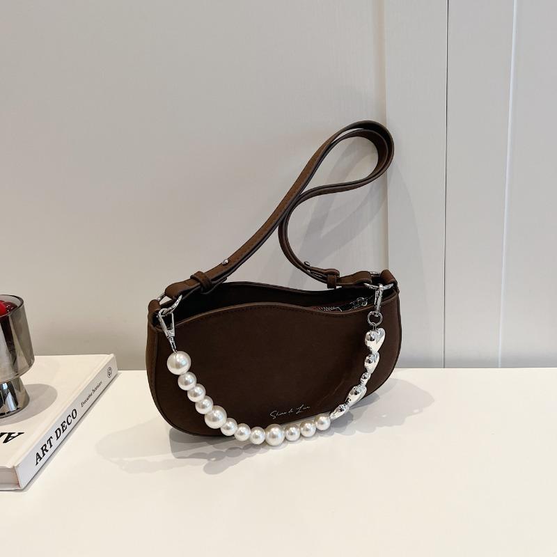 Niche Design Bag Women's New Beaded Trendy Versatile Commuter Shoulder Bag Fashion Messenger Bag