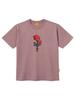 Ellamo Rose Patch Short Sleeve T-Shirt Unisex Plus Size S~4Xl