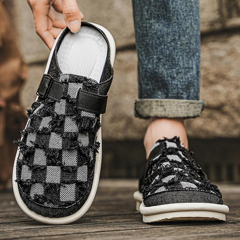 Pantofi sport pentru bărbați, vară, fără spate, pantofi casual, papuci, pantofi sport Plus Size pentru studenți, sandale supradimensionate 39-47