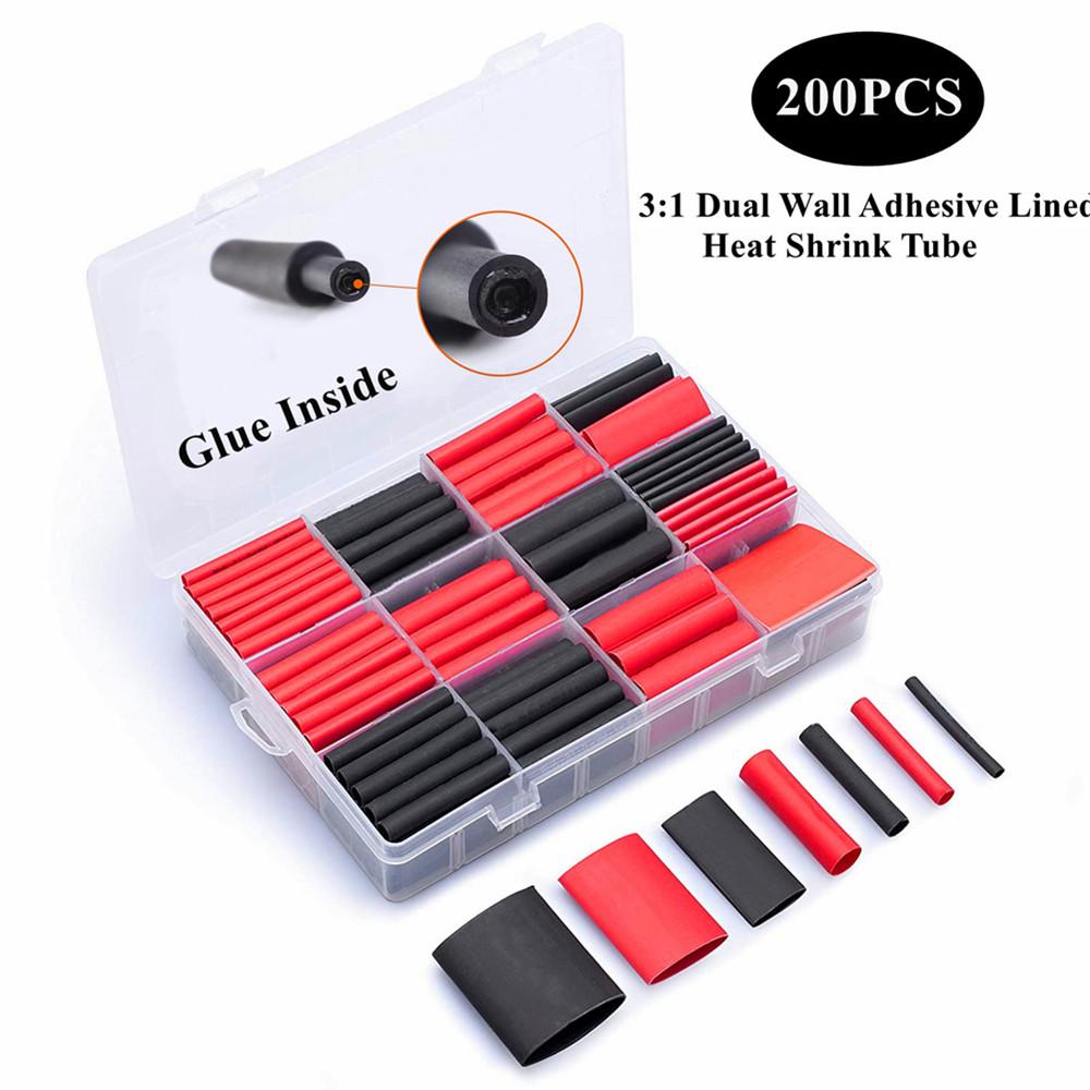 Dowire Heat Shrink Tubing 5/16" - Adhesive Lined - 3:1 Ratio - Waterproof Marine Grade Shrink Tube - Wire Shrink Wrap Tubing - Red - 15 Feet