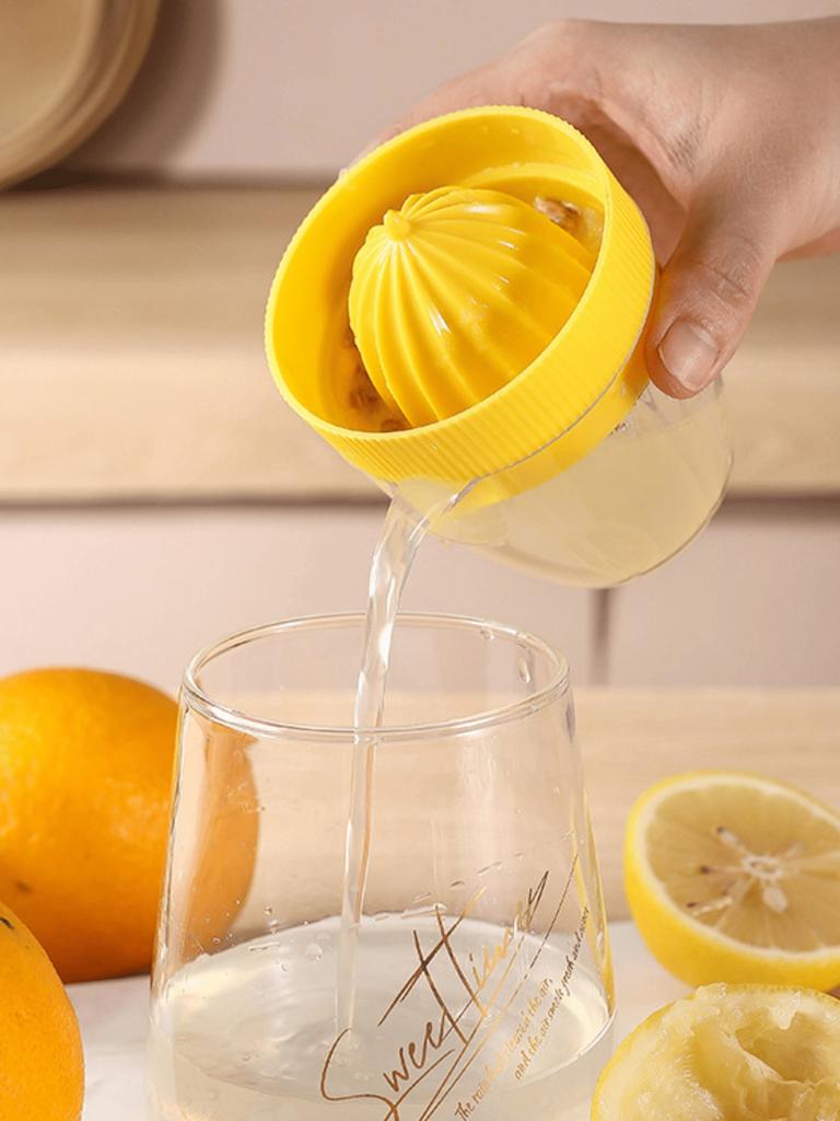 1 Set Manual Lemon Juicer, Kitchen Tools Plastic Orange And Grapefruit Squeezer Juicer Convenient Juice Glass