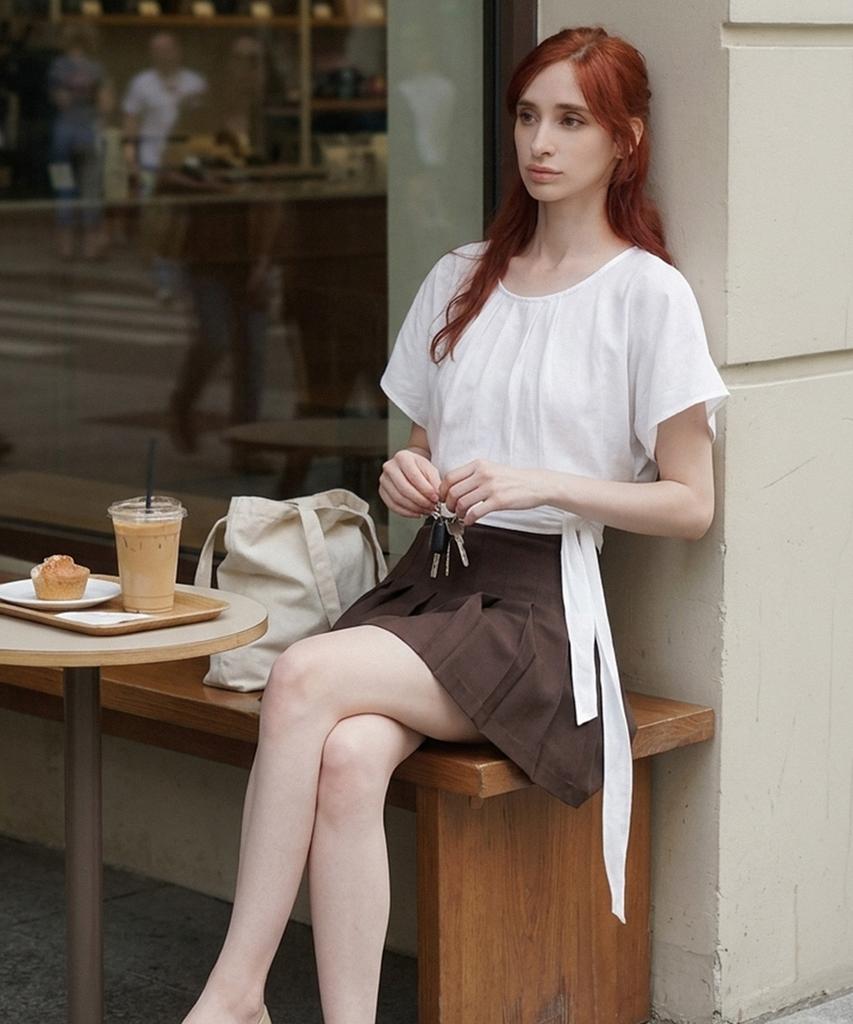 Keulleiseu Slim Waist Shirt Blouse_Yellow