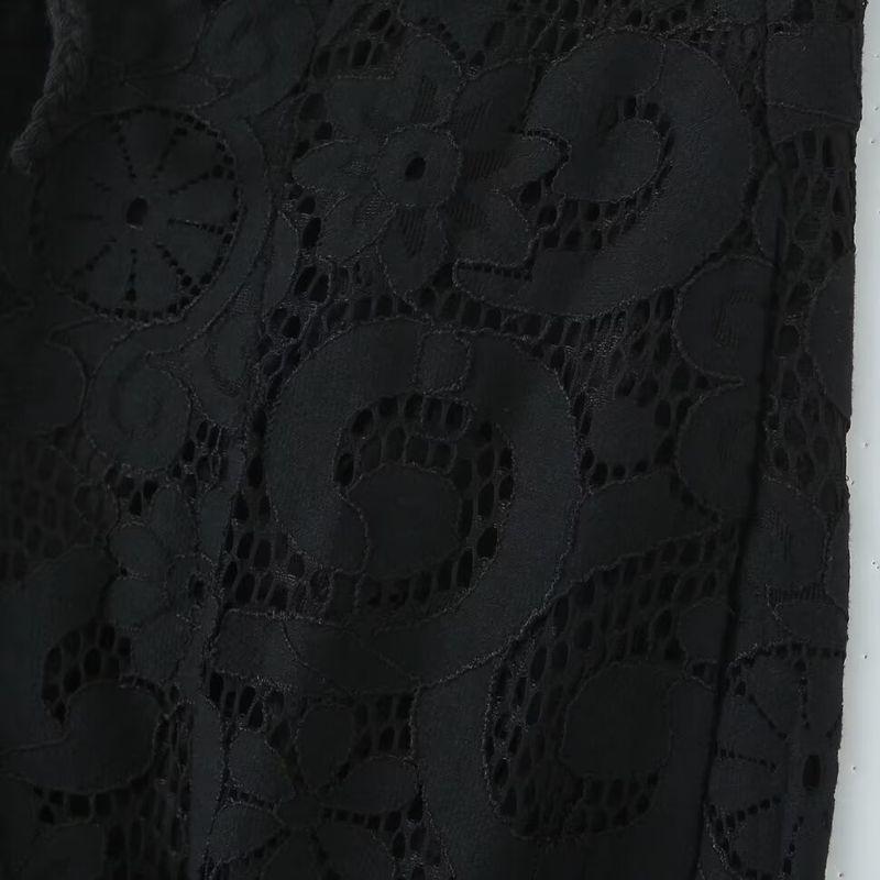 Kaslead New Women clothes Western Style Fashion Simple and Versatile Straight Lace Trousers