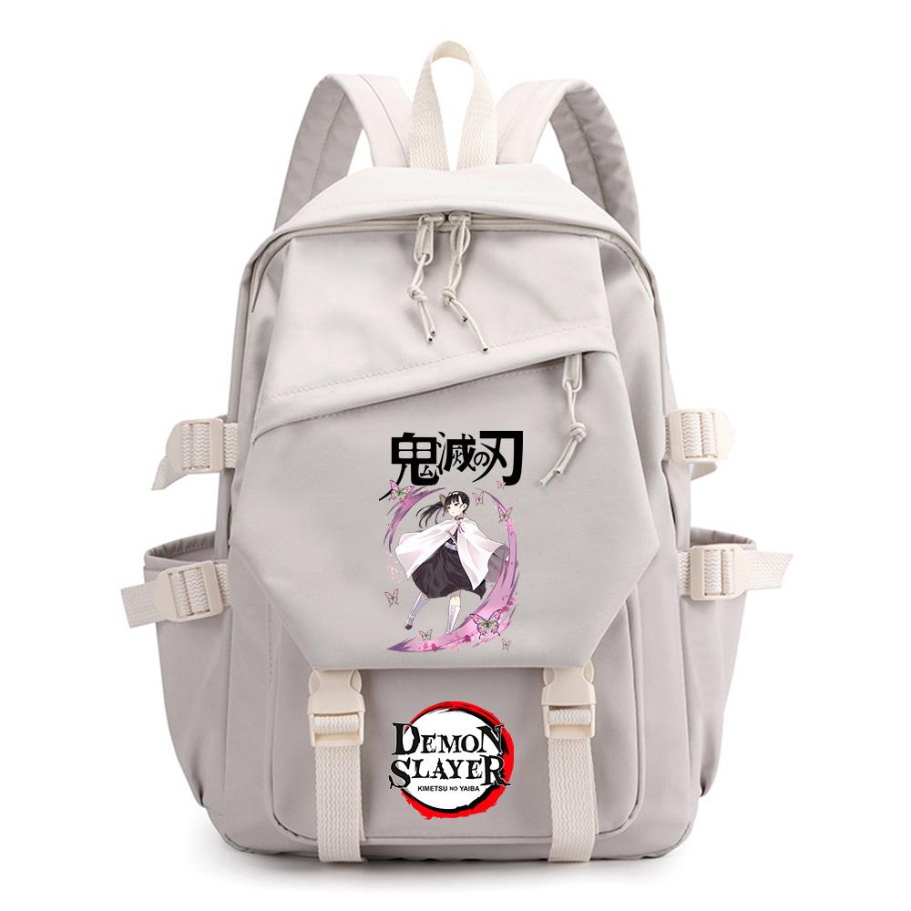 Sac à dos imprimé Demon Slayer pour adolescent étudiant Rentrée scolaire Sac à livres Femme Grande capacité Imperméable Sac de voyage