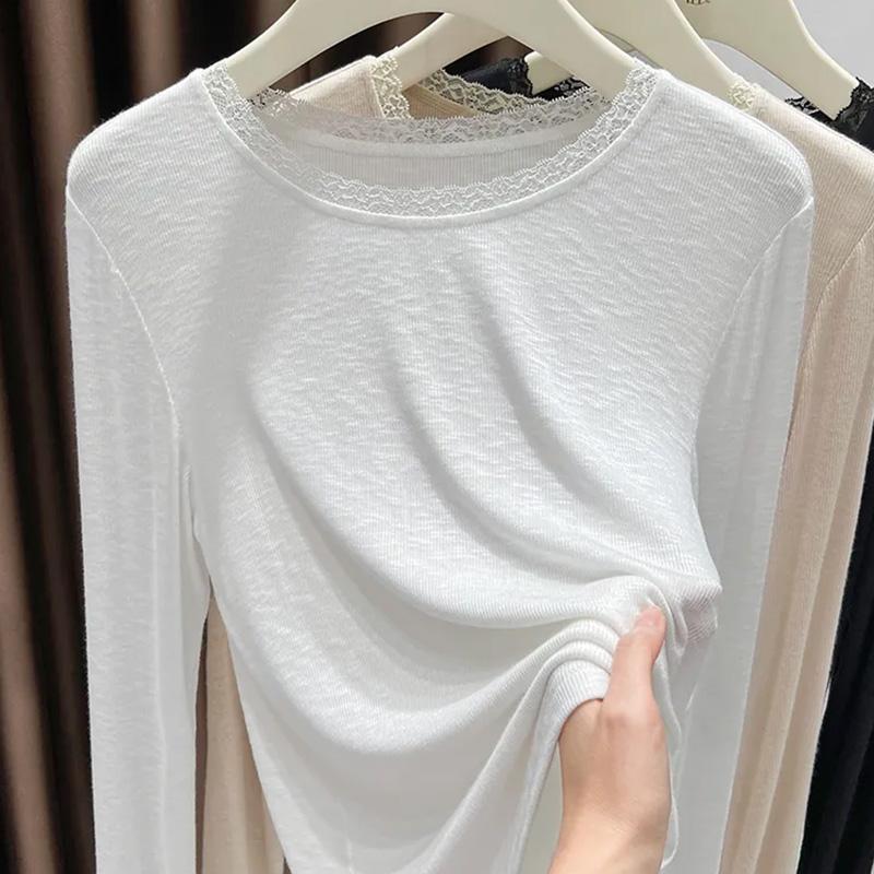 Pullover for Women Cotton Oversize Fleece Thickened Loose Round-Neck Casual Long Sleeve Top