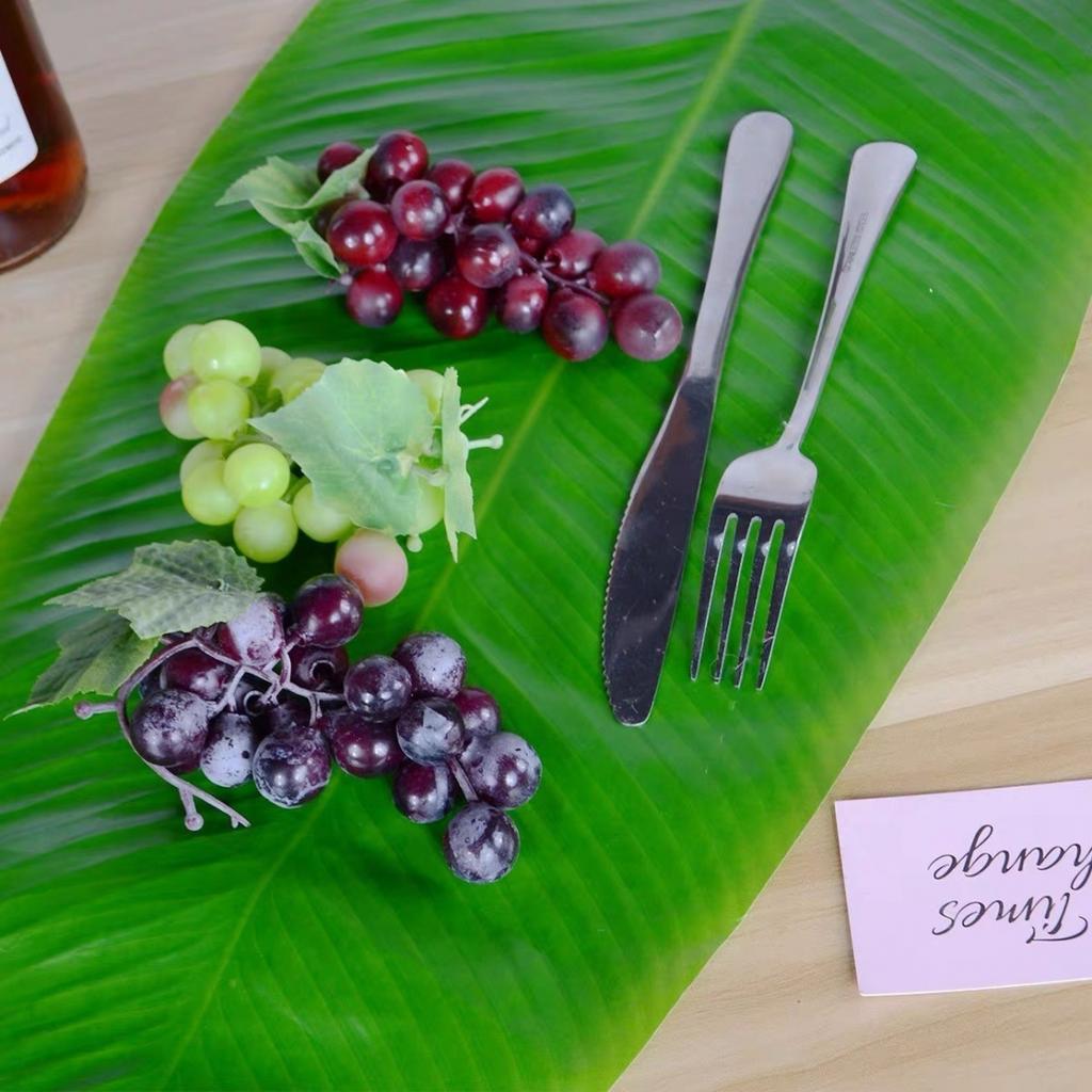 Simulation Banana Leaf Table Decoration Table Flag Banana Leaf