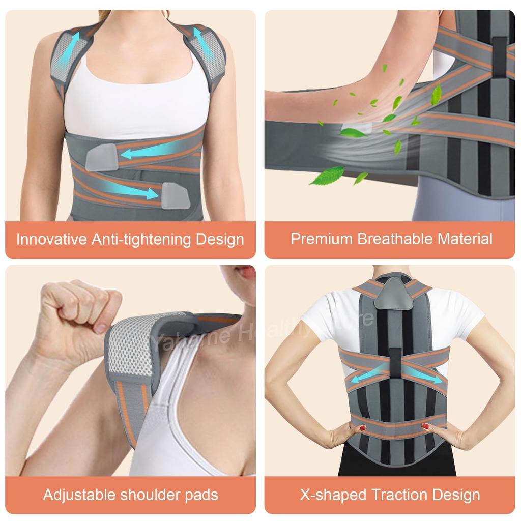 Full Back Brace Posture Corrector Upper Back Straightener Adjustable Shoulder Support Brace Spine Correctors Posture Corrections