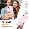 For iPhone 17 Air Case Skin Touch Solid Color TPU+PC Phone Cover with Magnetic Kickstand