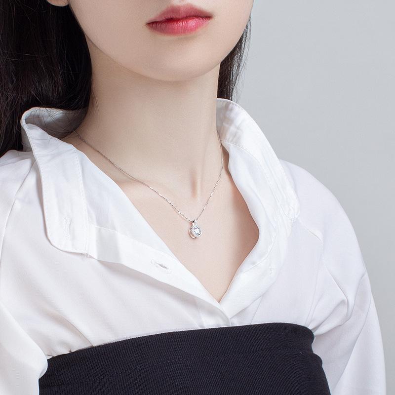 S925 Silber Lebendiges Halsband: Koreanische Clavicle-Kette mit Anhänger - Perfektes Weihnachtsgeschenk für Sie