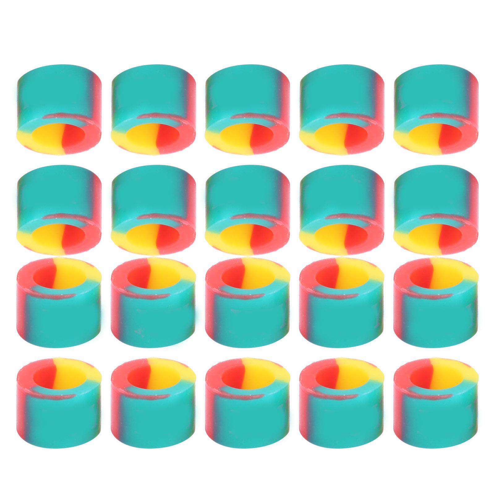 

20 шт. Стопорные кольца для удочки 3 цвета Противоскользящее кольцо для удилища Резиновое силиконовое Рыболовные снасти(S )