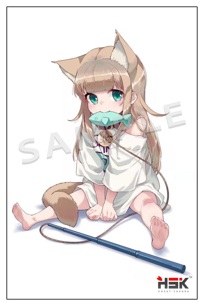 My Cat Is a Cute Girl Kinako Sitting Fish Complete Figure Limited Edition with Bonus Ver. 1/6