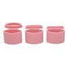 Silicone Cream Jars Portable Pink Refillable Silicone Makeup Containers Set for Travel