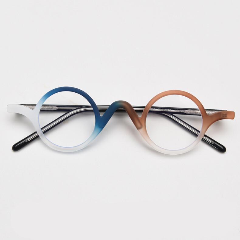Reading Eyewear Lightweight Prescription Corrective Mini Round Gradient Rainbow Blocking Super Spectacle Tinted Presbyopic Presbyopic Eyewear Blue
