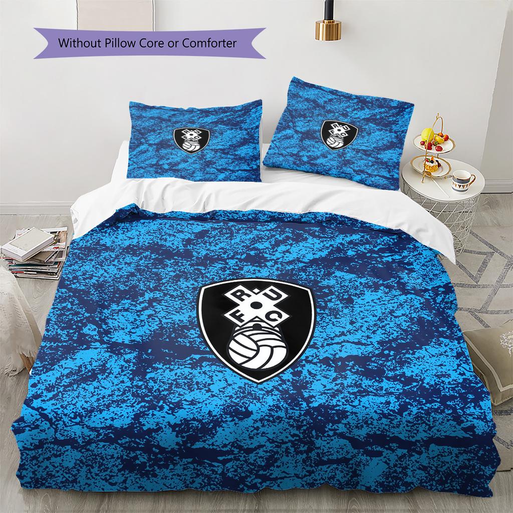Rotherham United F.C.  Pattern Bedding Quilt Set  Home Decoration  Gift (1 * duvet cover + 2 * pillowcase  without core)