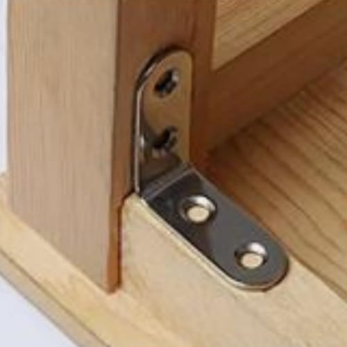 XSAJU Brackets, Shelf Brackets, 40*40*16mm, Set of 20, L-Shaped, Angle Brackets, Screw-Included, Stainless Steel, Perforated, Right Angle (White)
